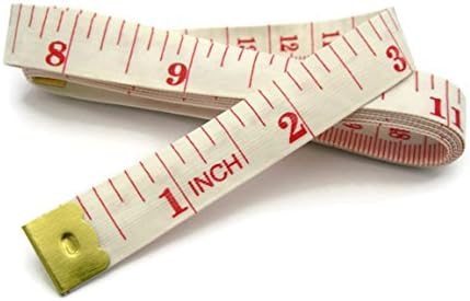 BUMOS Soft Tape Measure 60 Inch/150 cm Soft Cloth for Sewing Tailor Cloth Ruler (White), HC1