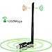USB WiFi Adapter 1200Mbps,USB 3.0 Wireless Network WiFi Dongle with 5dBi Antenna for PC Desktop Laptop Mac, Dual Band 2.4G/5G 802.11ac,Support Windows 10/8/8.1/7/Vista/XP/2000, Mac10.6-10.15