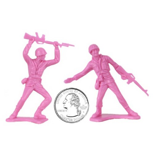 TimMee Plastic Army Men Pink 100pc Toy Soldier Figures Made in USA