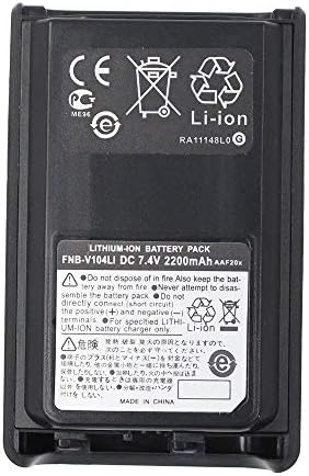 Amotionergy FNB-V104LI FNB-V104 7.4V Lithium-Ion 2200mAh High Capacity Rechargeable Battery Pack Replacement for Yaesu Vertex VX-230 VX-231 VX-234 VX-228 VX230 VX231 VX234 VX228 Two Way Radios