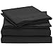 Twin Sheet Set - 1 Pillow Case, Flat and Deep Pocket Fitted Sheet - Extra Soft Twin Sheets - Breathable - Cooling Sheets - Twin Bedding Sets - Fade Resistant (Twin, Black)