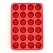 Silicone Mini Muffin Pan and Valentine Cupcake Maker 24 Cup, Red, Plus Muffin Recipe Ebook