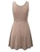 TWINTH Flared Dress Sleeveless Summer Beach Casual