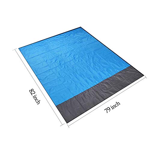 Mumu Sugar HONGVI Sand Free Beach Blanket, Quick Drying Ripstop Nylon Compact Outdoor Beach Mat Best Sand Proof Beach Mat for Travel, Camping, Hiking and Music Festivals(82â€ X79â€)