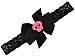 Felt Skull Baby Headband (0-3 Months (12 inches around), Black)