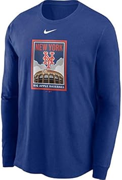 Amazon Co Jp メッツ Tシャツ Tシャツ メンズ 長袖 長そで ロンt ロンt Mlb ナイキ Nike ロイヤル スポーツ アウトドア
