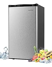 3.2 Cu.Ft Single Door Mini Fridge, Compact Refrigerator Mini Refrigerator Small Drink Food Storage Machine for Dorm, Camper, Basement or Office