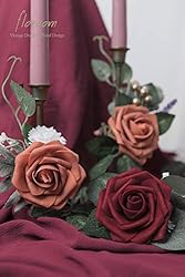 Floroom Artificial Flowers 25pcs Real Looking Dusty