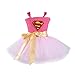 Tutu Dreams Handmade Superhero Tutu Dress For Girls Birthday Party Costume (Small(1-2years), Pink)