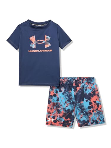 Under Armour Boys' 2-Piece Rashguard Surf Shirt and Trunks Swim Set, Navy Halftone, 2T at Amazon
