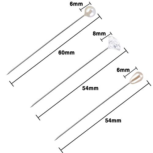 300 Pieces Corsages Pins Pearl Pins Wedding Floral Bouquet Pins Flower