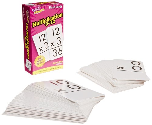 TREND ENTERPRISES: Multiplication 0-12 Skill Drill Flash Cards, Exciting Way for Everyone to Learn, Facts Through 12, Self-Checking, Great for Skill Building and Test Prep, 91 Cards Included, Ages 8+
