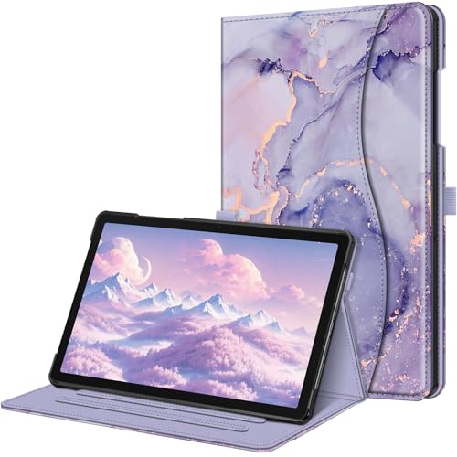 FINTIE Hoesje voor Samsung Galaxy Tab A9+ 11 Inch 2023 Model (SM-X210/X215/X216), multi-hoek kijken Smart Stand Back Cover met Pocket Auto Wake/Sleep, Lila Marmer