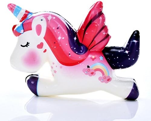 Decompression Toys,Jinjiu Cute Unicorn Squishy Slow Rising Cartoon Doll Cream Scented Stress Relief Toy (A)