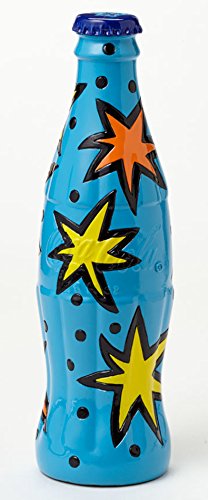 Enesco Coke by Romero Britto Coke Bottle Blue Cap Figurine, 6.5-Inch