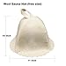 Wooden Sauna Bucket with Ladle and Sauna Hat- Handmade 4 Liter (1 Gallon) Wooden Sauna Bucket with Wooden Ladle and Free Size Wool Sauna Hat