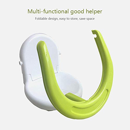 Lesgos Premium Baby Bath Seat, Multi-Function Folding Seat Bathroom Anti-Skid Safety Chair Foldable Infant Shower Bathtub Seat for Sit Up Bathing with Backrest Support