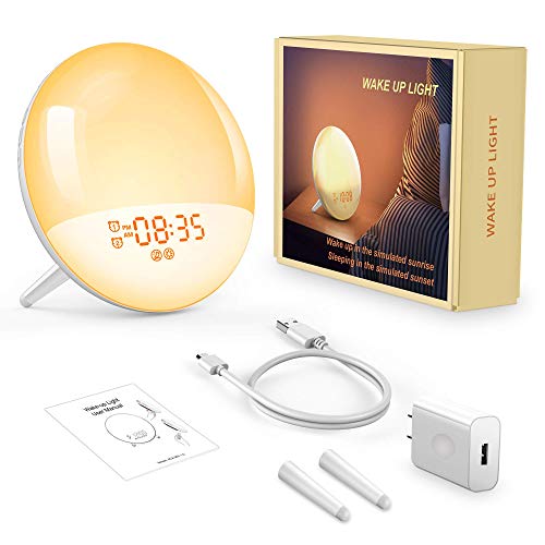 Wake Up Light Sunrise Alarm Clock for Kids,LBell Night Light/Sunrise