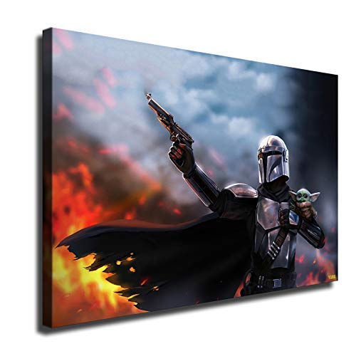 Star Wars Mandalorian Baby Yoda Wall Decoration Canvas Art Mural