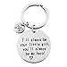 MJartoria Dad Mom Gift from Daughter for Birthday, Dad I will always be your little girl-Free Stamped Keychain Ring