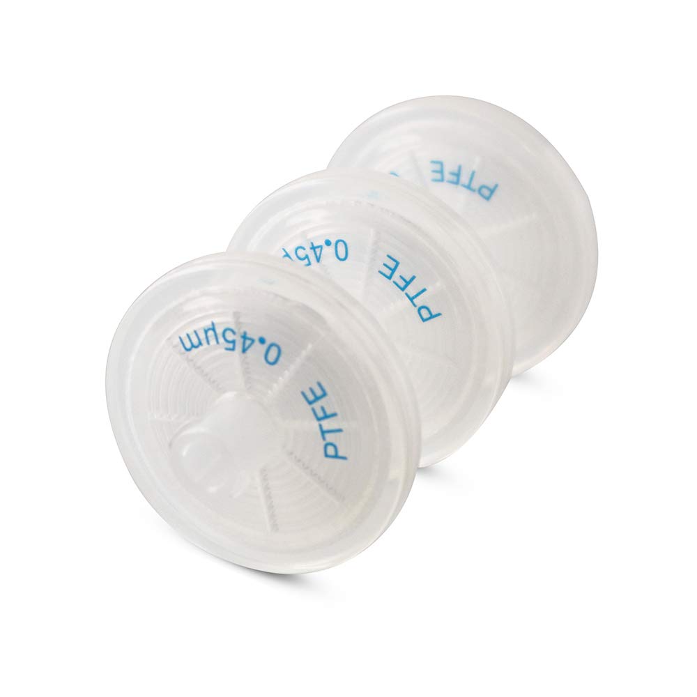 Hydrophobic PTFE Syringe Filters 25mm Diameter 0.45μm Pore Size for Laboratory Filters [CASE of 100pcs] by Allpure Biotechnology