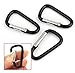 START Aluminum Alloy D Black Climbing Carabiner Spring Snap Clip Hooks Keychain (10pcs)