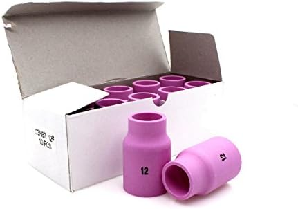 53N87 Large Diameter Standard Alumina Ceramic Gas Lens Cup 12# 3/4โโ for TIG Torch SR WP-9 17 18 20 25 26 Pk-10