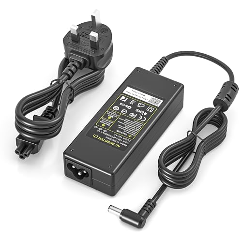 NATNO 80W 19V AC Adapter for LG Monitor Power Cord LG Electronics 32" 27" 24" 19" 20" 22" LCD LED HD TV 27GL83A-B 27MN60T-W 27ML600M, for Samsung TV Monitor 32" UN32J4000 UN32J4000AF UN32J5003 Charger
