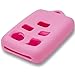 Keyless2Go New Silicone Cover Protective Case for 5 Button Remote Key Fob with FCC CWTWB1U511 - Pink