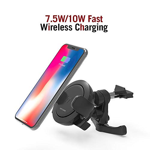 image for TaoTronics Vent Phone Holder for Car, Car Phone Mount with 7.5W/10W Fa