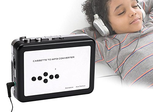 Proslife Cassette Player Tape to MP3 Converter Retro Walkman Auto Reverse Portable Audio Tape Player with Earphones, No Need Computer - Thumbnail 5