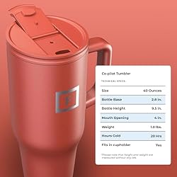 IRON °FLASK Co-Pilot Insulated Tumbler w/Straw