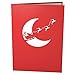 Lovepop Santa Sleigh Classic Pop Up Card - Pop Up Christmas Cards, Greeting Cards, 3D Card, Christmas Cards, Pop Up Holiday Card, Santa Card, 3D Card Christmas