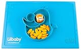 Placemat and Plate Suction Silicone by Lilbaby (Bird, Light Blue)