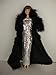 Black Floor Length Fur Coat and White Sequined Gown Made for Barbie Doll
