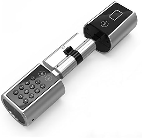 HQQ Smart Cylinder Lock Home Security Keyless EU Lock Core Bluetooth Electronic Lock (adjustable) (Size : Small)