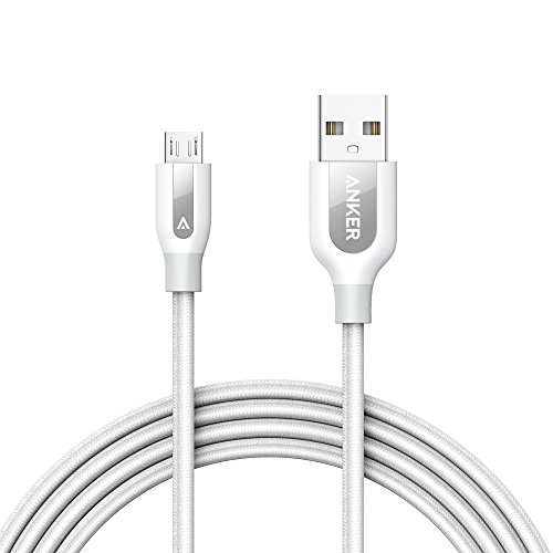 Anker PowerLine+ Micro USB (6ft) The Premium Durable Cable [Double Braided Nylon] for Samsung, Nexus, LG, Motorola, Android Smartphones and More