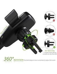 Cargador de coche inalámbrico para teléfono móvil, 2 en 1, rejilla de ventilación de coche y salpicadero, universal, cargador rápido para iPhone X iPhone 8 8 Plus, Samsung Galaxy Note 8 S 9 S 8 S 8+ S 7 S 6 y QI habilitado para smartphone