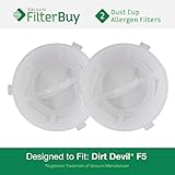 2 - FilterBuy Dirt Devil F5 Compatilbe Filters, Part # 3DEA950001. Designed by FilterBuy to fit Dirt Devil Scorpion Hand Vac Models 08200, 08201X, 08210, 08215X, 08220X, 08225X, 08226X, 0871, 0871X