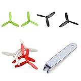 Sandistore 20PC/5Set Upgraded 3-Leaf Propellers + U Wrench for Cheerson CX-10 CX-10A