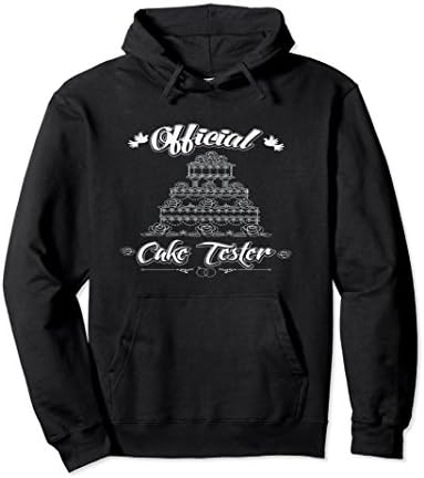 Unisex Official Cake Tester Wedding Sugar Sweet Tooth Hoodie Large Black