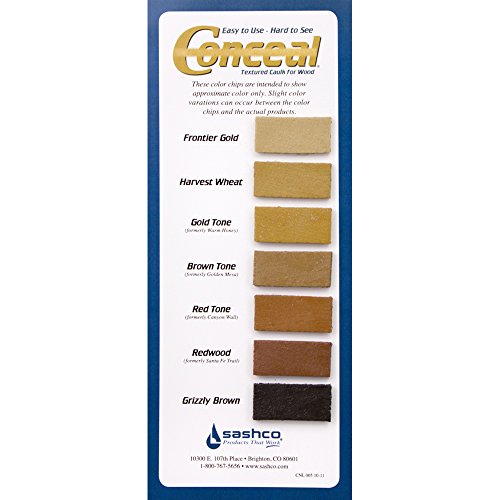 Sashco Conceal Textured Wood Caulking, 10.5 Ounce Tube, Brown Tone
