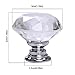 Crystal Knobs Yazer Pack of 25 Clear 30MM Diamond Shape Home Decoration Knobs and Handles for Cabinet,Drawer,Dresser,Cupboard,Bin