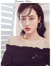 Juego de aros para mujer o niña, en tono dorado o plateado, tamaño grande y pequeño