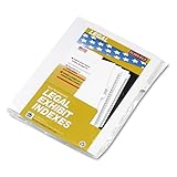 Kleer-Fax Letter Size Individual Number Index Dividers, Side Tab, 1/25th Cut, 25 Sheets per Pack, White, Number 7 (81117)