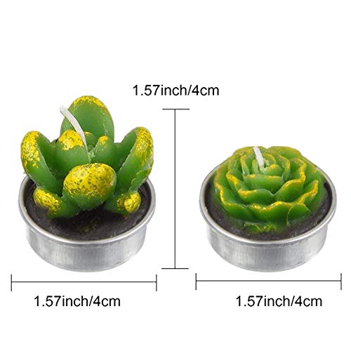 WWWL Creatieve kaars 12 Stks 3D Cactus Kaars Gesimuleerde Plant Set Woondecoratie Valentijnsdag Rose Bloem Theelicht… - Image 4