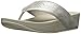 FitFlop Women's Swoop Toe Thong Flip Flop, Silver, 7 M US