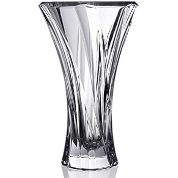 Amazon Com Czech Bohemian Crystal Glass Vase 11 5 H Clear