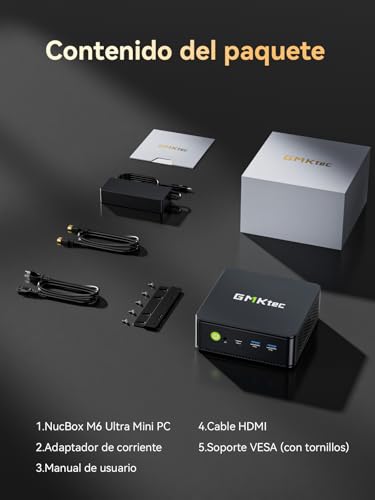 GMKtec M6 Ultra Mini Gaming PC with Ryzen 7640HS (6600H/6800U Replacement), 32GB DDR5 RAM, 1TB SSD, Dual Nic LAN 2.5GbE, Triple Display 4K, WiFi 6, USB4, BT 5.2, DP, HDMI 2.0