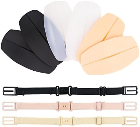 Bra Strap Holder and Cushions , Silicone Non-slip Pads, Elastic Strap Holder